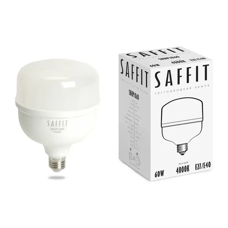 Светодиодная лампа SAFFIT SBHP1060 60W 230V E27-E40 4000K 55096