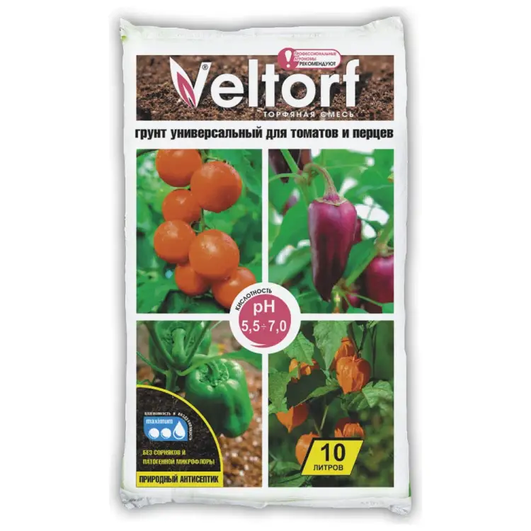 Грунт для томатов и перцев универсальный Veltorf FP10050045