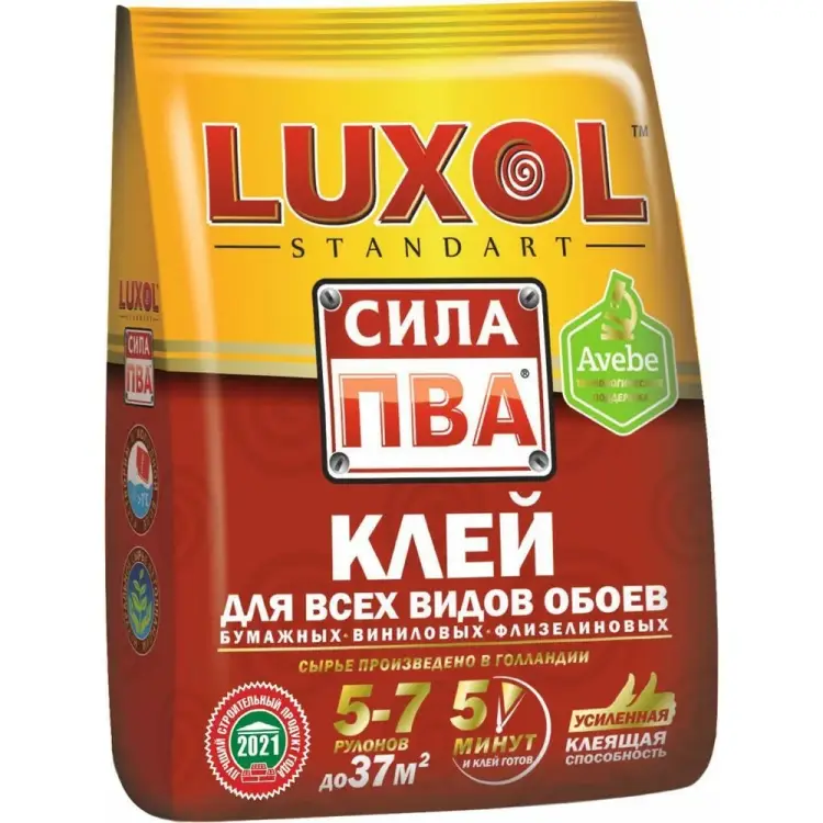 Обойный клей LUXOL Standart сила ПВА сила ПВА (Standart) 200г. Обойный клей LUXOL Standart сила ПВА сила ПВА (Standart) 200г.