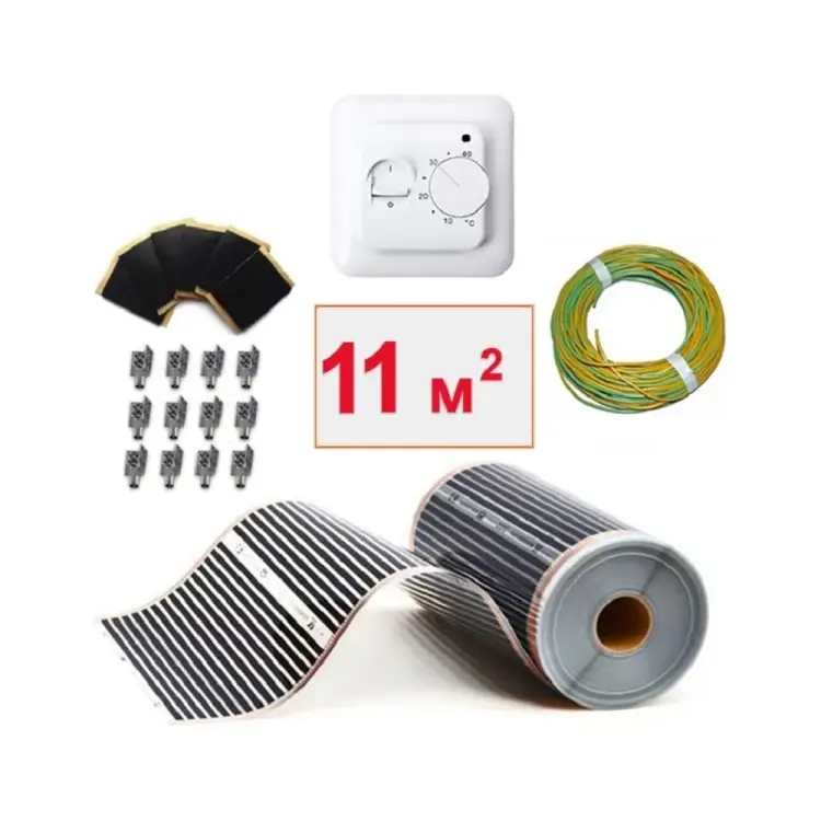 Пленочный электрический теплый пол ТеплоСофт 11м.кв.