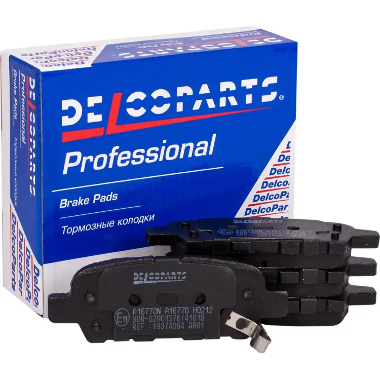 Задние дисковые колодки тормозные Delcoparts 19374064 Задние дисковые колодки тормозные Delcoparts 19374064