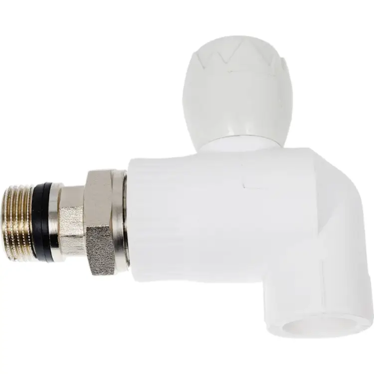 Угловой шаровый кран для радиатора Blue Ocean PPRF/PPR/EBVH-1(W)-25х3/4"