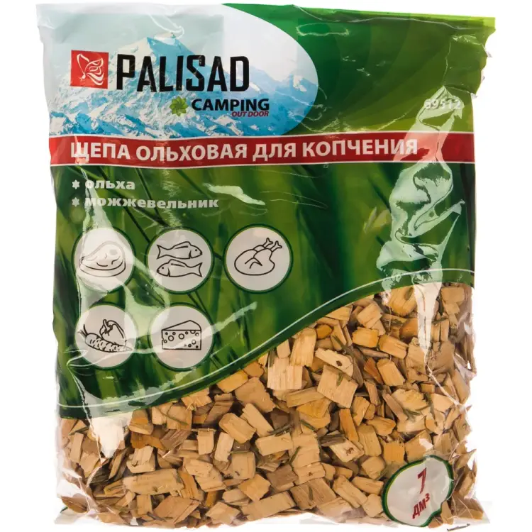 Ольховая щепа для копчения PALISAD Camping 69512 Ольховая щепа для копчения PALISAD Camping 69512