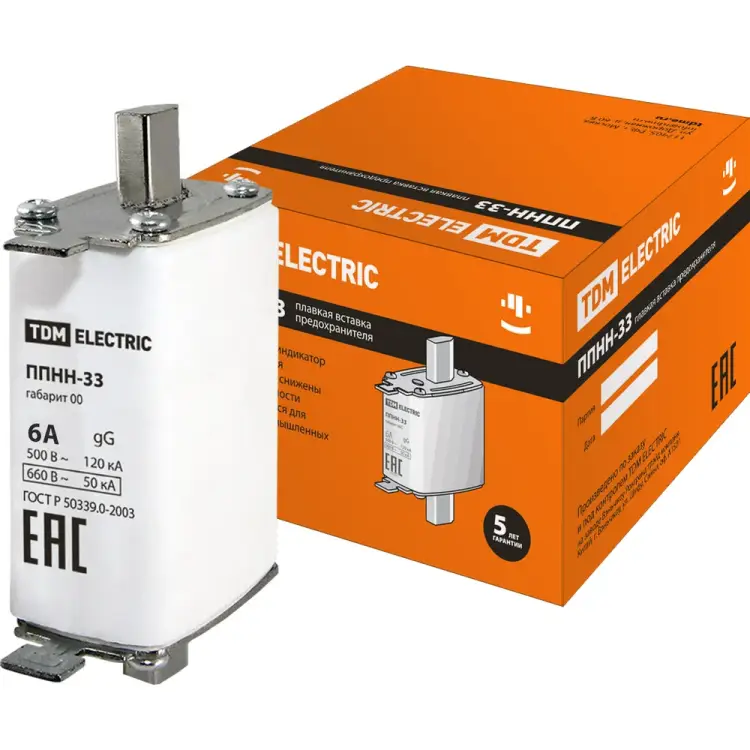 Плавкая вставка предохранителя TDM ELECTRIC ППНН-33 SQ0713-0072