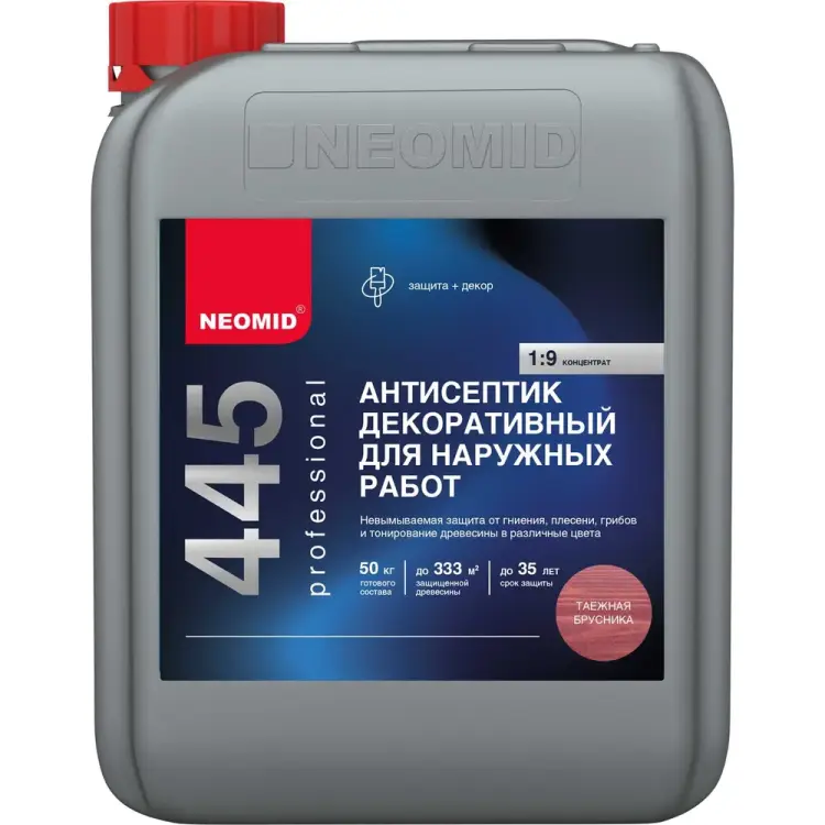 Декоративный антисептик для наружных работ NEOMID Н-445-5/таежн.бр