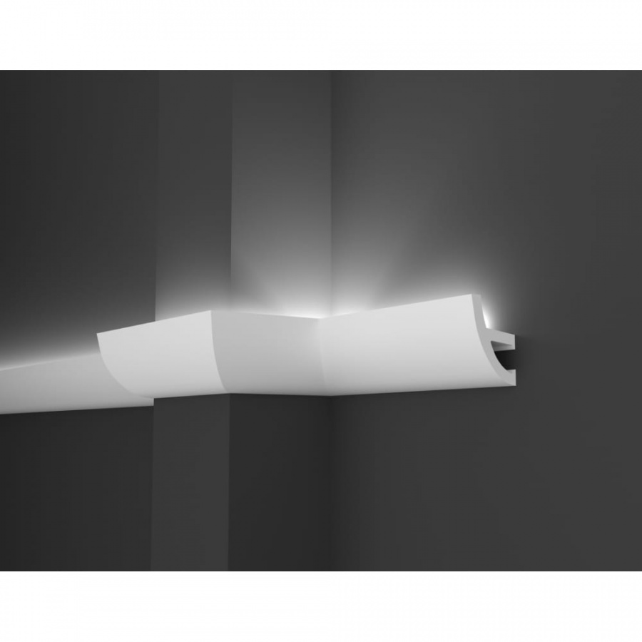 Ударопрочный влагостойкий потолочный карниз под LED подсветку Decor-Dizayn DD510
