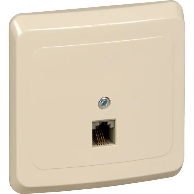 Одинарная телефонная розетка Systeme Electric ЭТЮД TELC-001K