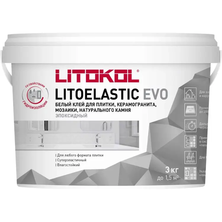 Двухкомпонентный клей LITOKOL LITOELASTIC EVO 484140004 Двухкомпонентный клей LITOKOL LITOELASTIC EVO 484140004