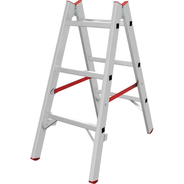 Индустриальная двухсторонняя алюминиевая стремянка Новая Высота NV5123 5123203 Индустриальная двухсторонняя алюминиевая стремянка Новая Высота NV5123 5123203
