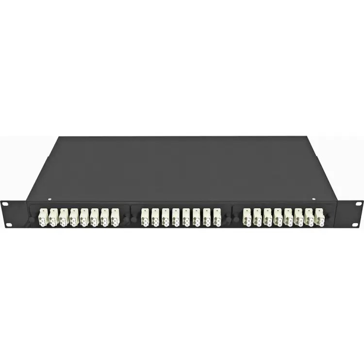 Стоечный многомодовый кросс оптический TopLan КРС-Top-1U-D24LC/U-OM3-BK