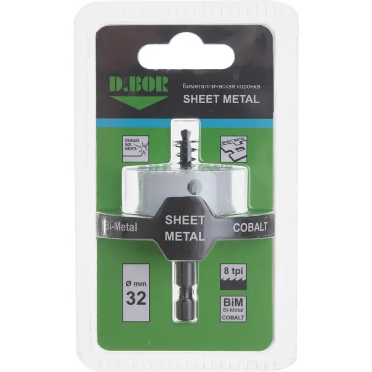 Биметаллическая коронка D.BOR SHEET METAL D-HS-BIM-SM-20-032 Биметаллическая коронка D.BOR SHEET METAL D-HS-BIM-SM-20-032