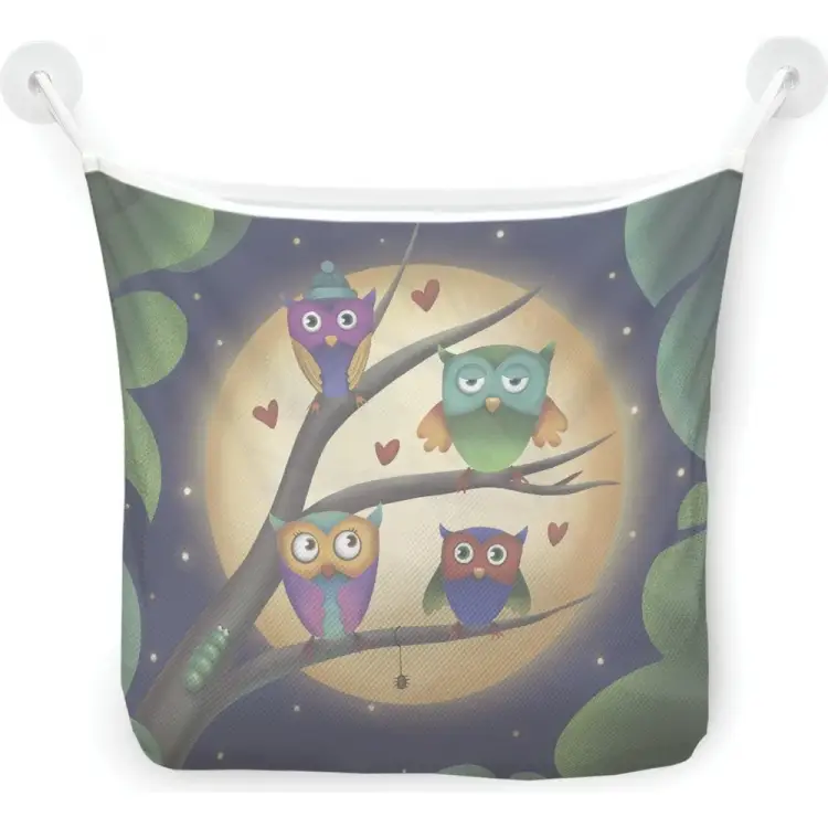 Настенная сетка-органайзер для ванной для игрушек JOYARTY Совы ночью tgb_378656