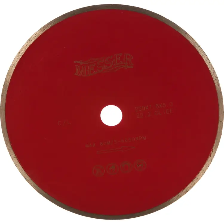 Алмазный диск по керамической плитке MESSER 230D-1.6T-5W-22.2 01-21-230