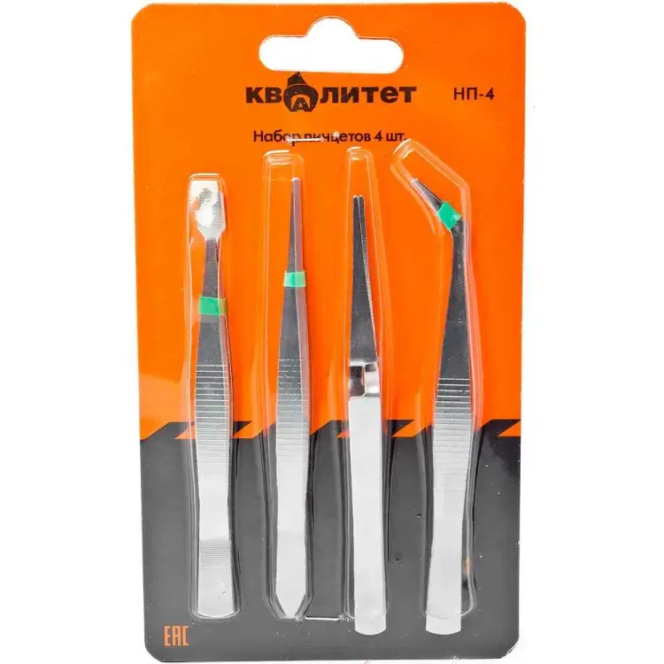 Набор пинцетов Квалитет НП-4 6626735