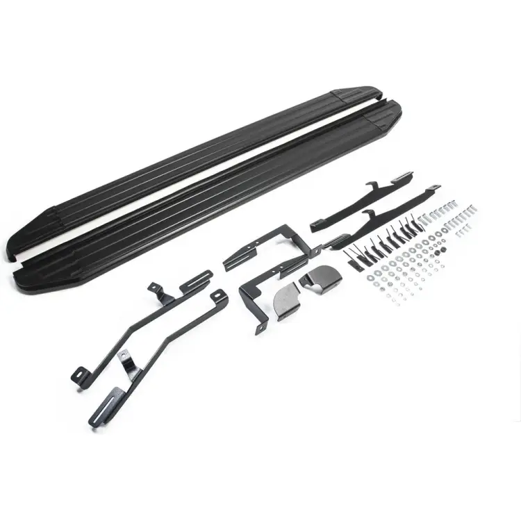 Алюминиевые пороги для Kia Sorento 2012- Rival Premium-Black A173ALB.2305.2