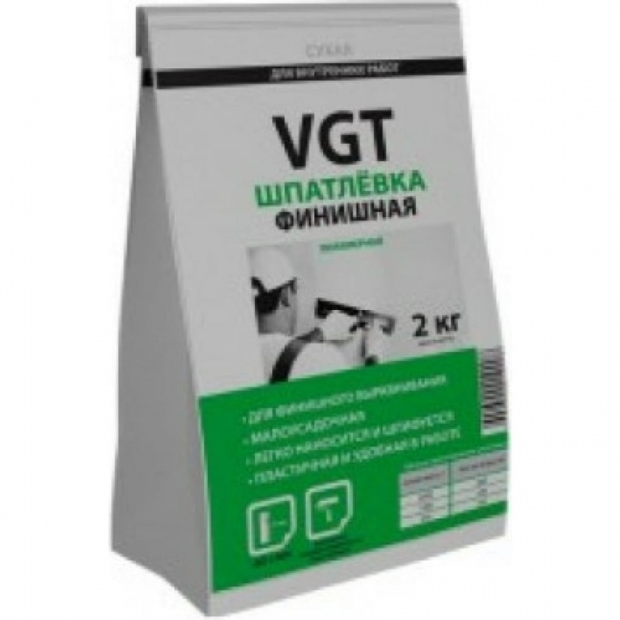 Финишная полимерная сухая шпаклевка для внутренних работ VGT VGT 11601969
