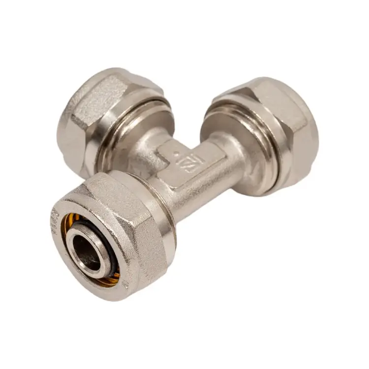 Обжимной латунный тройник STI D190-00025