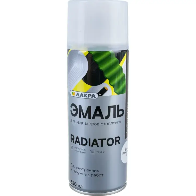 Аэрозольная эмаль для радиаторов отопления ЛАКРА Radiator Лк-00012501