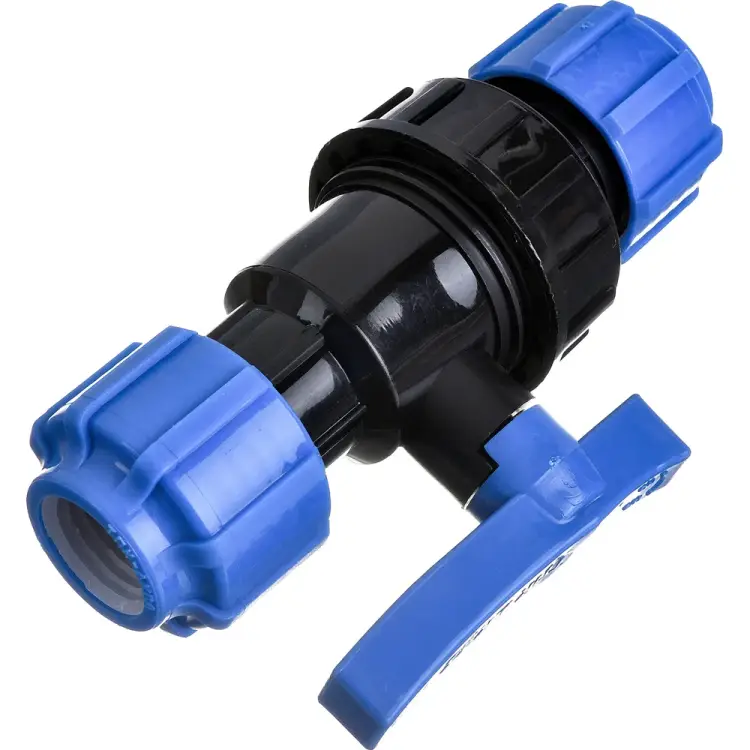 Разъемный компрессионный кран Политэк ТПК-АКВА 555220020