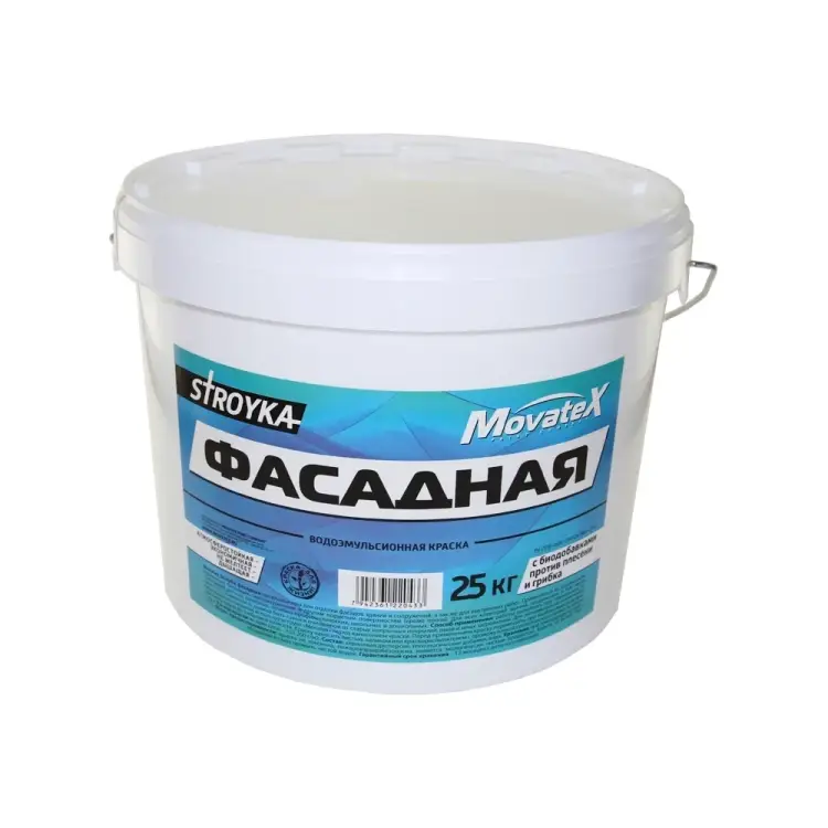 Фасадная водоэмульсионная краска Movatex Stroyka Т31726 Фасадная водоэмульсионная краска Movatex Stroyka Т31726