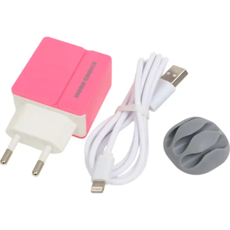 Зарядное устройство для смартфона More Choice NC46i Pink Зарядное устройство для смартфона More Choice NC46i Pink