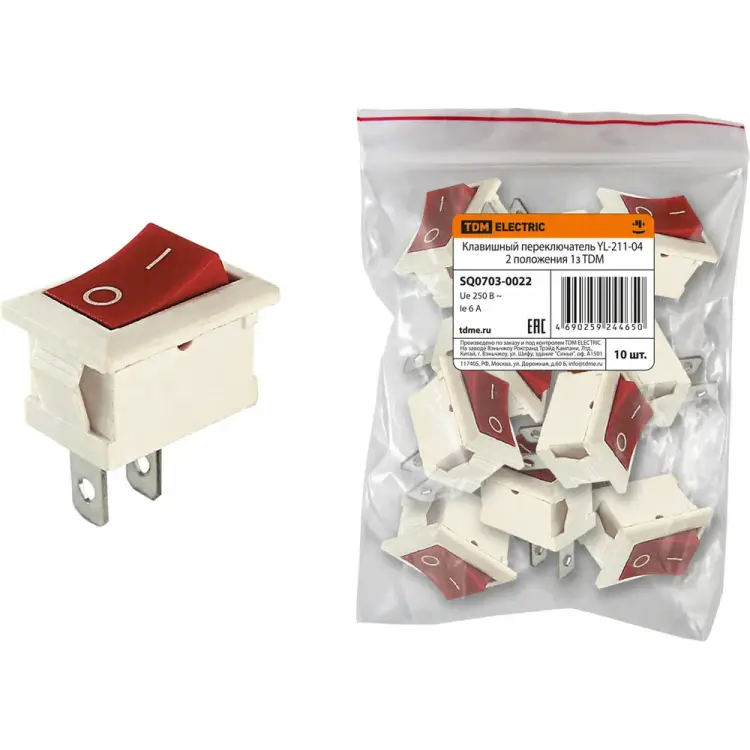 Клавишный переключатель TDM ELECTRIC YL-211-04 SQ0703-0022