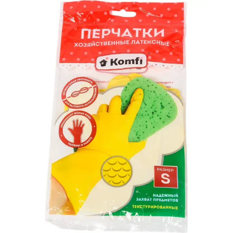 Хозяйственные латексные перчатки Komfi 126930 Хозяйственные латексные перчатки Komfi 126930