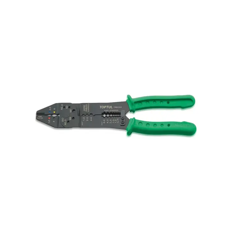 Клещи для обжимки клемм и снятия изоляции TOPTUL DIBB2009