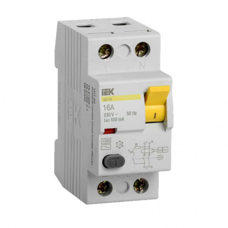 Выключатель дифференциального тока IEK ВД1-63