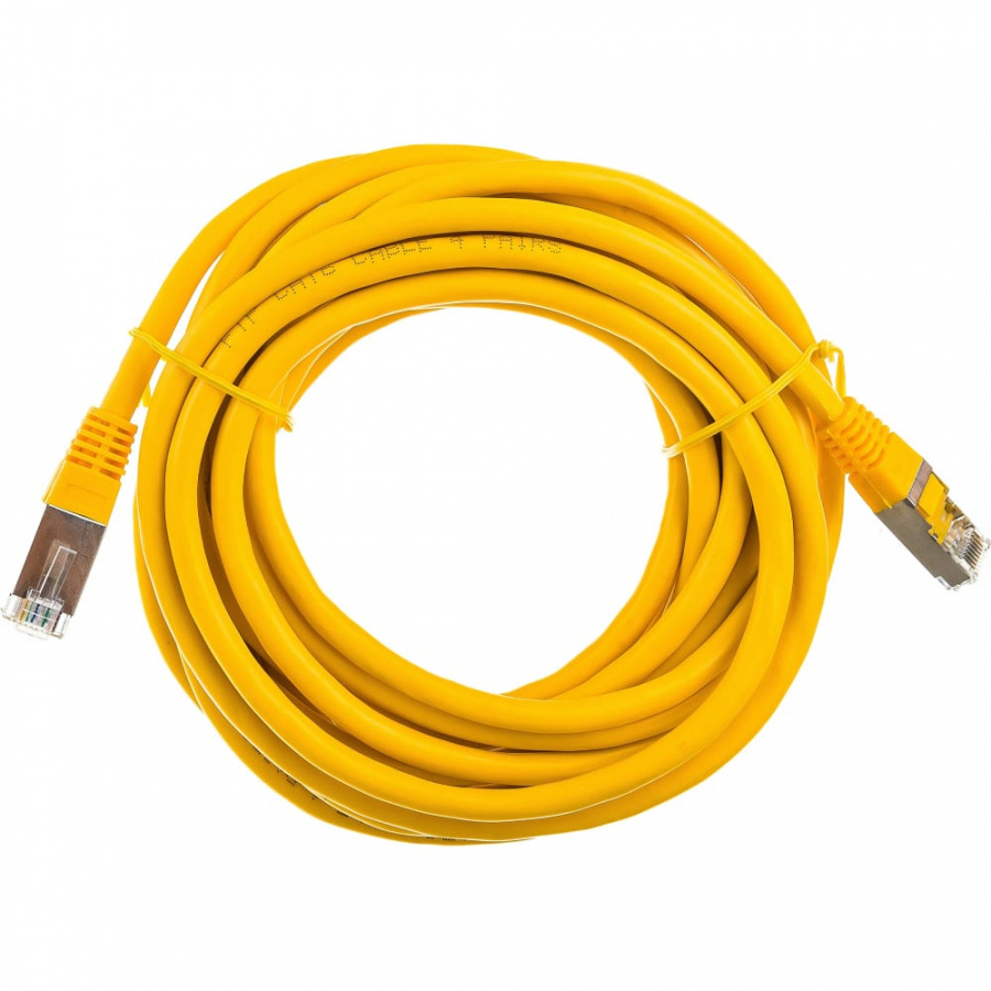 Литой многожильный патч-корд Cablexpert FTP PP6-5M/Y-O