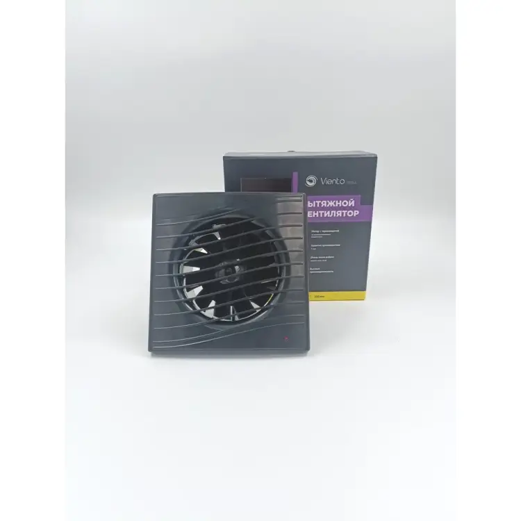 Осевой вытяжной вентилятор ВИЕНТО ВОЛНА В100С STILL black-B