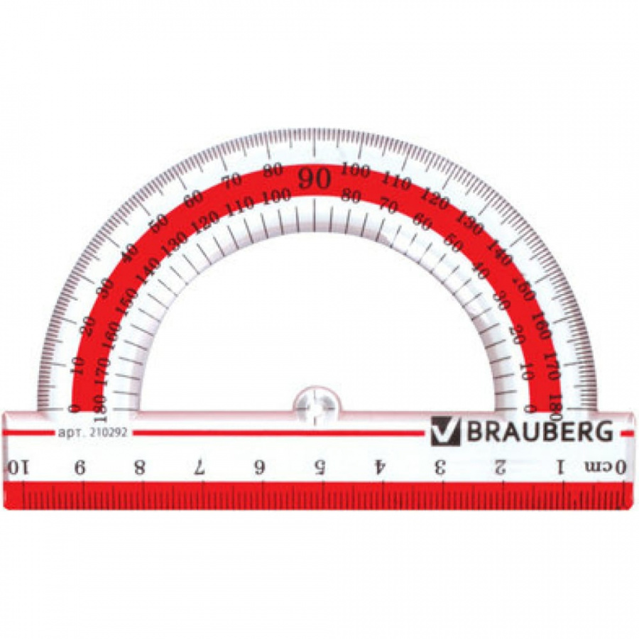 Транспортир BRAUBERG Crystal