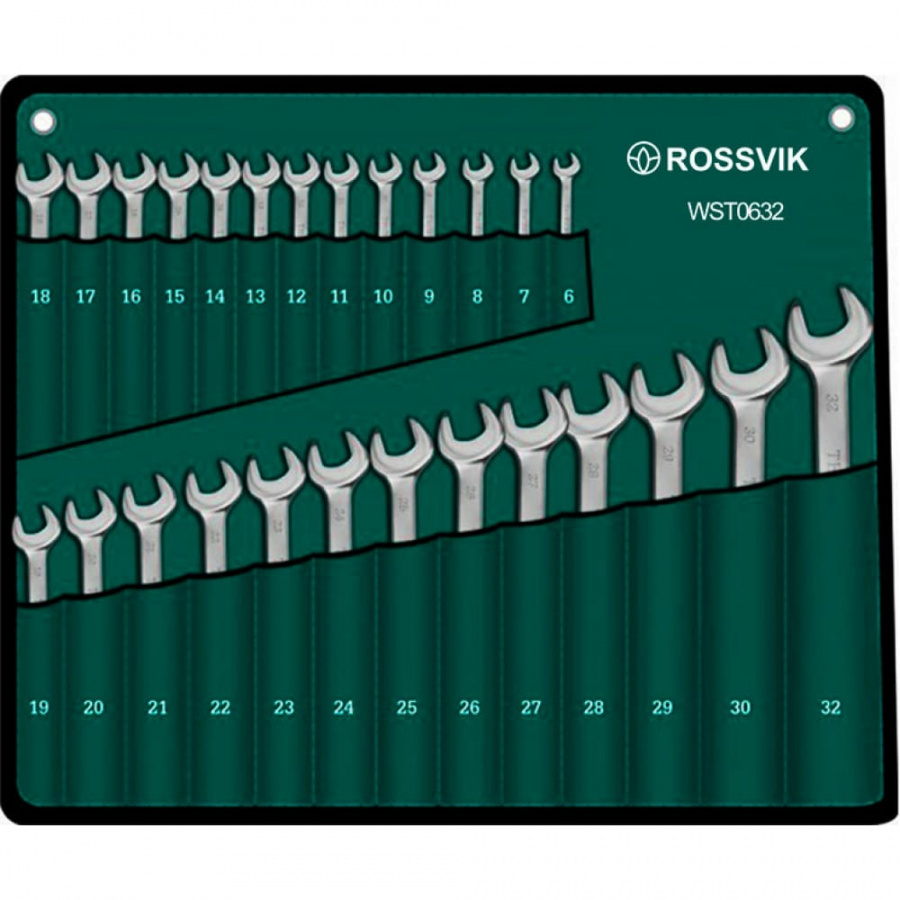 Набор комбинированных ключей Rossvik WST0632