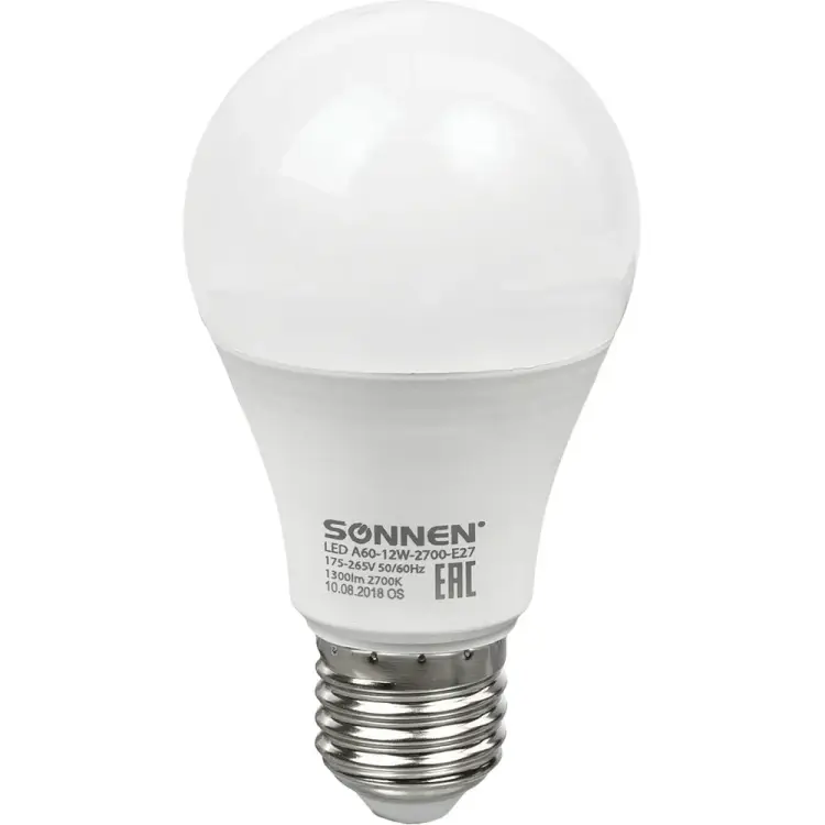 Светодиодная лампа SONNEN LED A60-12W-2700-E27