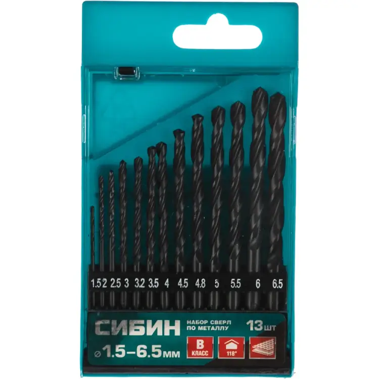 Набор сверл по металлу СИБИН 29610-H13