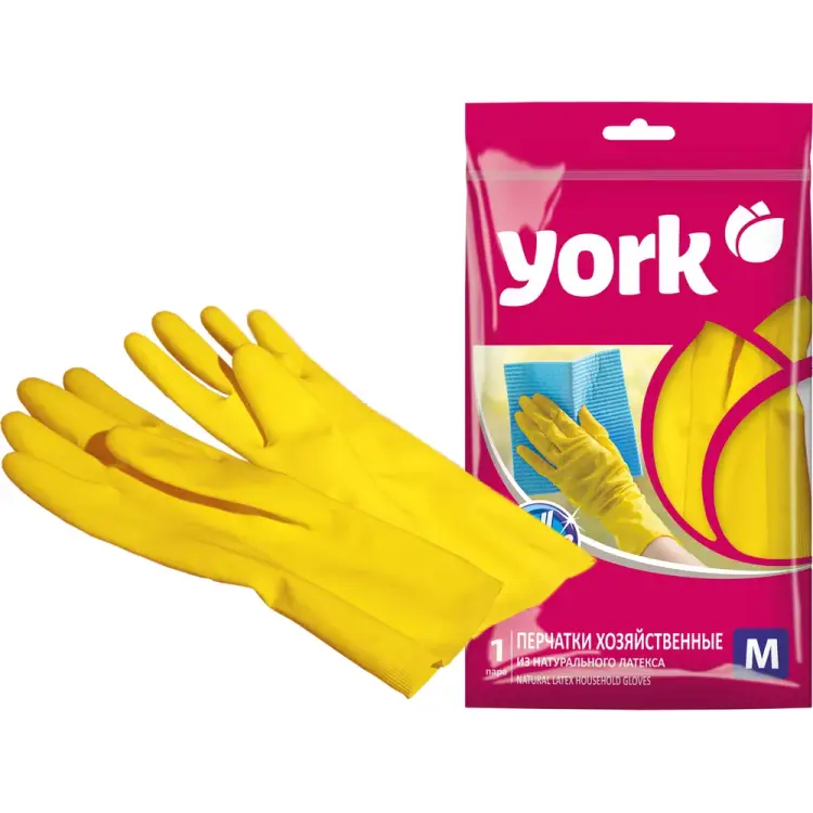 Резиновые перчатки YORK 092020 Резиновые перчатки YORK 092020