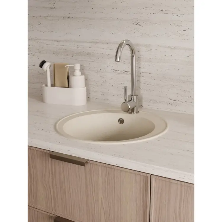 Кухонная мойка Teymi Helmi 50x42, белая (хлопок) матовая T120106 ЦБ-00266886 Кухонная мойка Teymi Helmi 50x42, белая (хлопок) матовая T120106 ЦБ-00266886