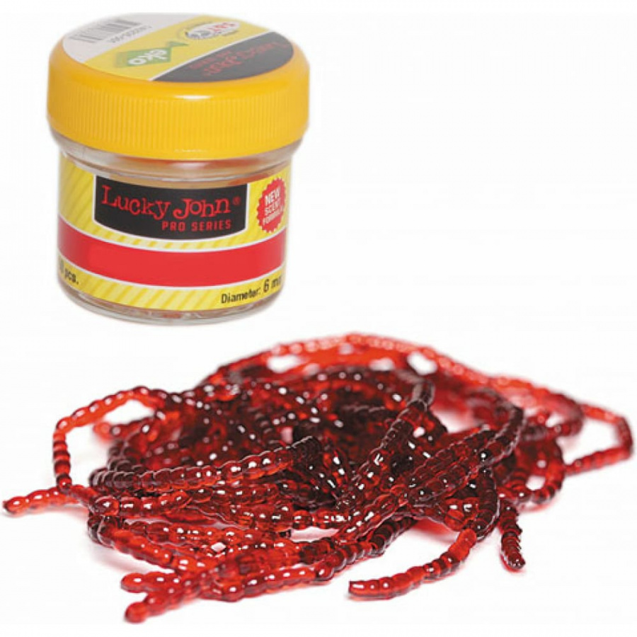 Искусственные съедобные насадки Lucky John LJ Pro Series EXTRA BLOOD WORM