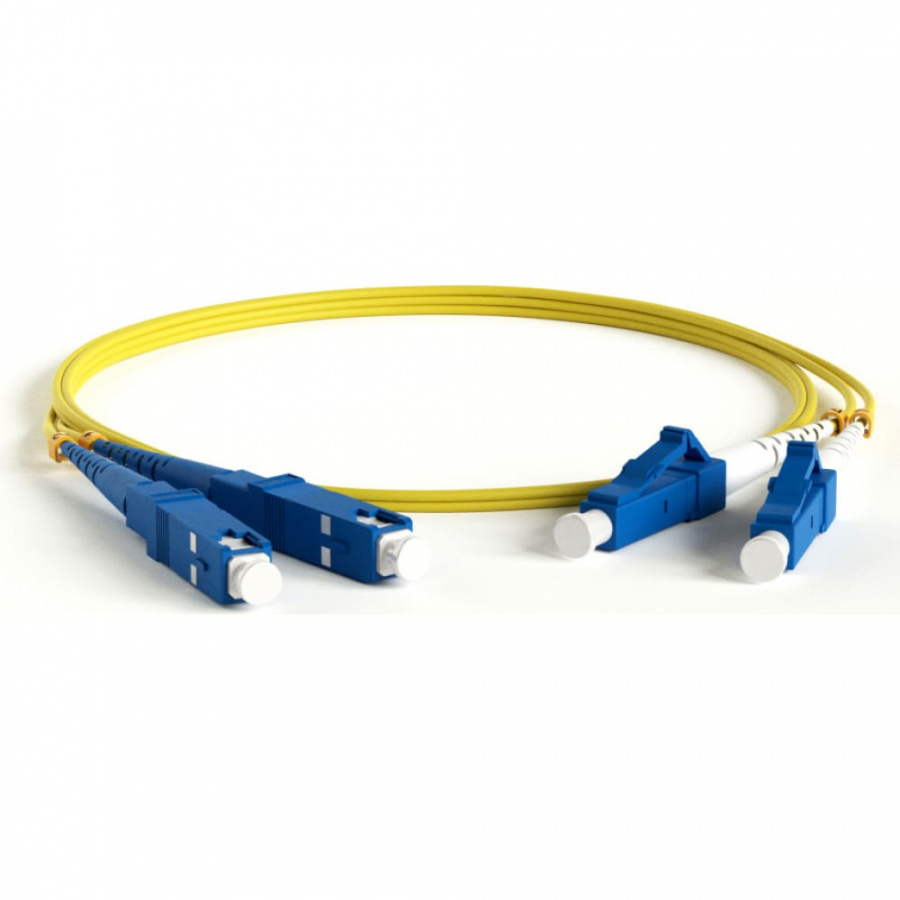 Волоконно-оптический патч-корд Hyperline FC-D2-9-LC/UR-SC/UR-H-7M-LSZH-YL