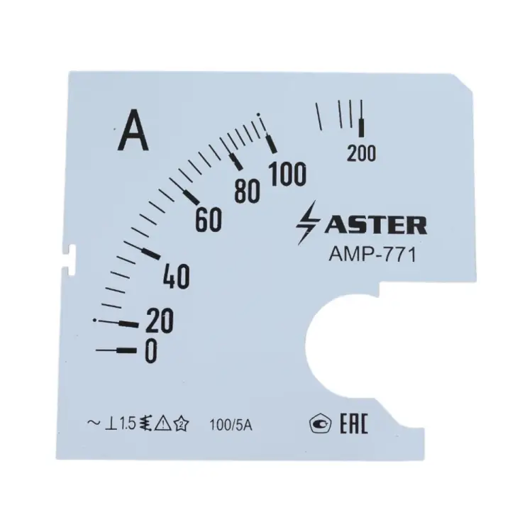 Шкала к амперметру AMP-771 ASTER SC771-100
