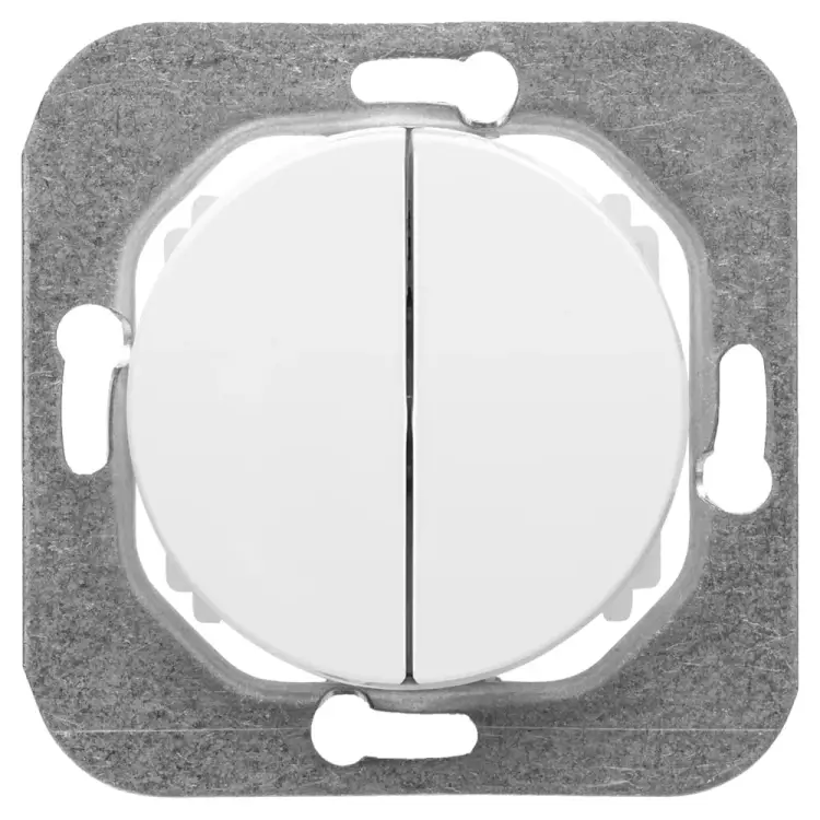 Двухклавишный механизм выключателя BYLECTRICA ПРОВАНС белый С510-3302