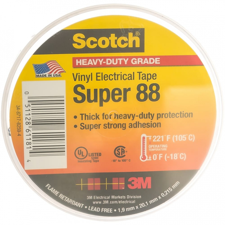 Изолента пвх 3М Scotch Super 88