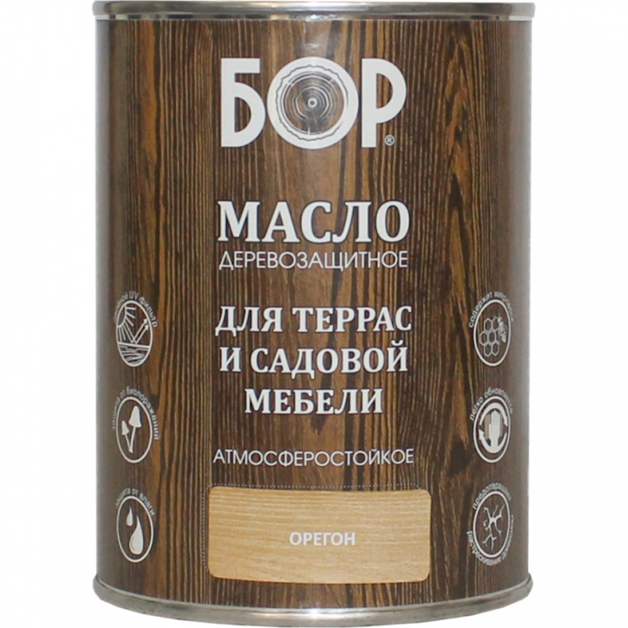 Деревозащитное масло для террас и садовой мебели Бор 4690417074150