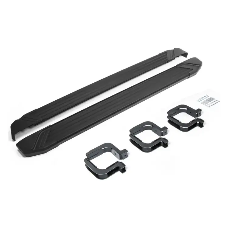 Алюминиевые пороги для Mitsubishi L200 2006-2015- Rival Black F193ALB.4003.1