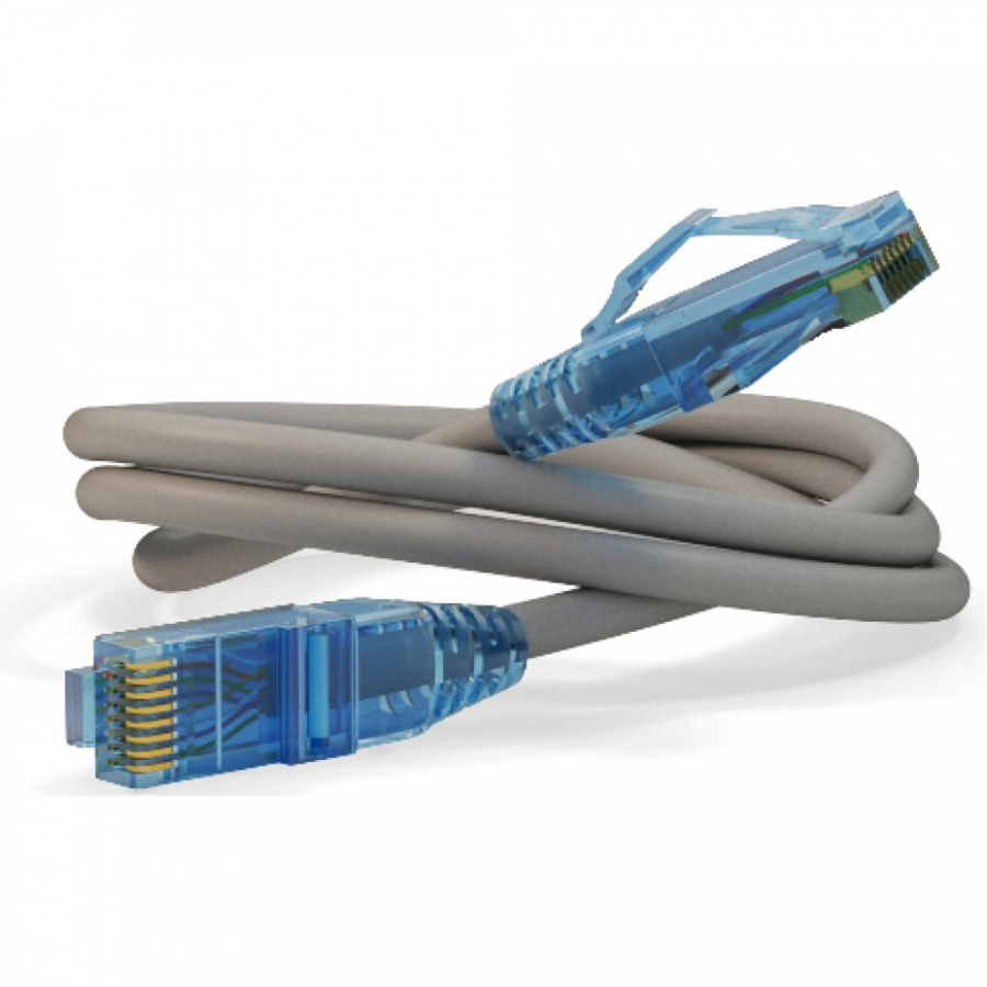 Патч-корд Hyperline PC-LPM-UTP-RJ45-RJ45-C6-0.5M-LSZH-GY