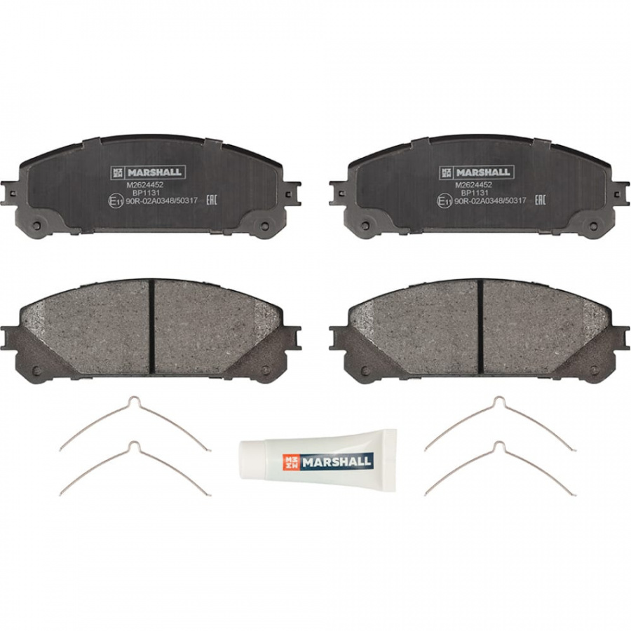 Дисковые передние тормозные колодки Toyota Highlander II, III 07- / RAV4 IV 12-, Lexus NX 14- / MARSHALL M2624452