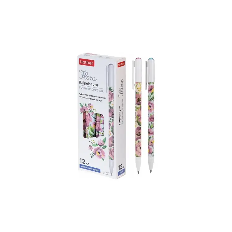 Шариковая ручка Hatber Flora 069853