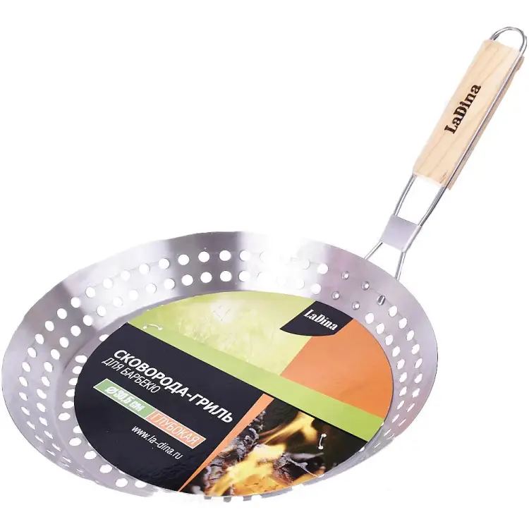 Круглая сковорода-гриль для барбекю Ladina 40044 Круглая сковорода-гриль для барбекю Ladina 40044