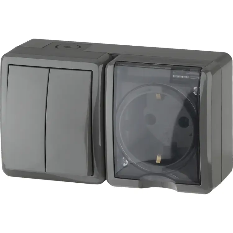 Блок розетка выключатель ЭРА 11-7402-03 Эксперт Б0020736