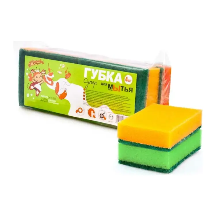 Губка для посуды Золушка Супер 512
